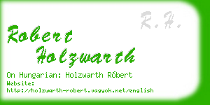 robert holzwarth business card